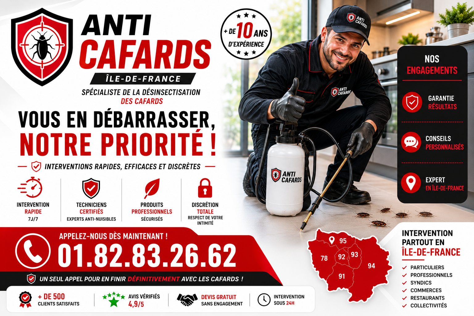 Cafards Jouy le Moutier